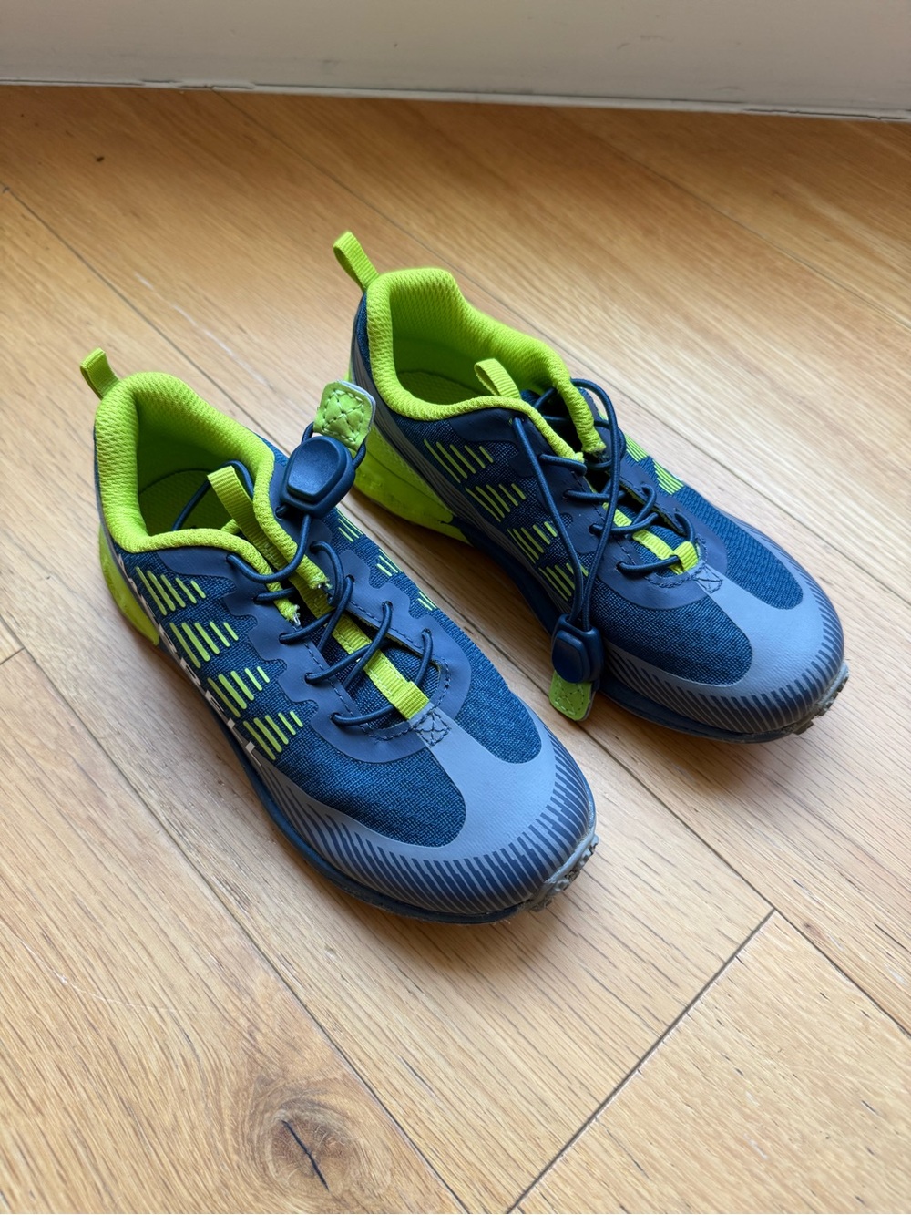 Merrell Kids Dark Teal and Neon Green Trail Sneakers - Worn Once